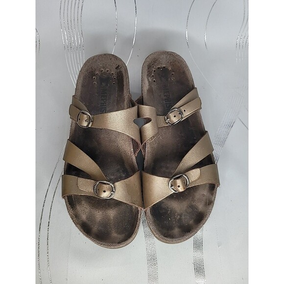 2 Pairs of Mephisto EU Size 39 US 8.5 - 9 Strappy Sandals Brown Silver Black - Picture 11 of 13